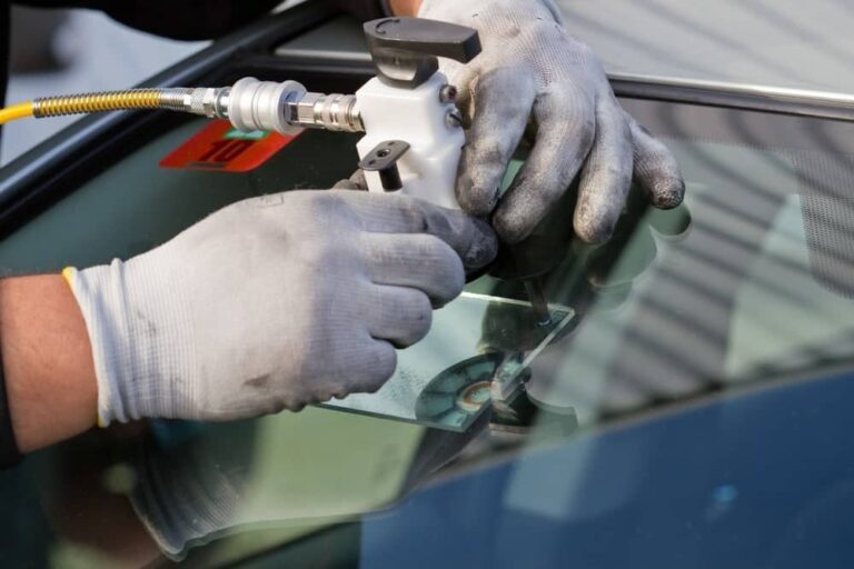 Windshield-being-repaired